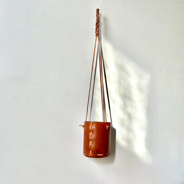 Hanging Leather Planter