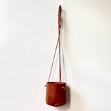 Hanging Leather Planter