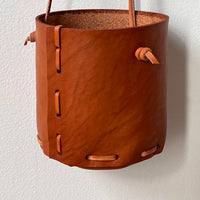 Hanging Leather Planter